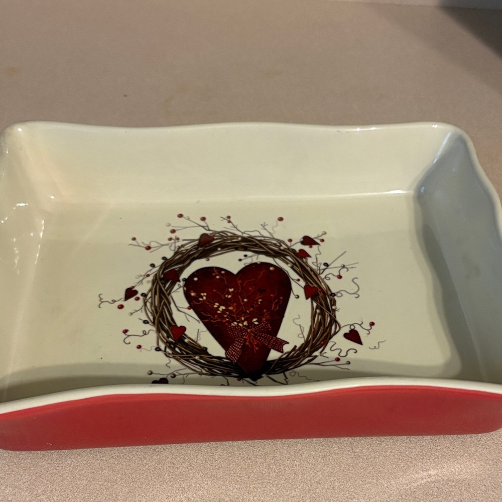Heart Design Rectangular Baking Dish - Picture 3 of 3
